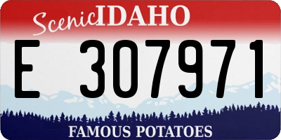 ID license plate E307971