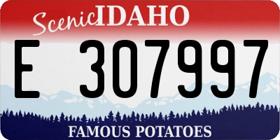 ID license plate E307997