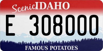 ID license plate E308000