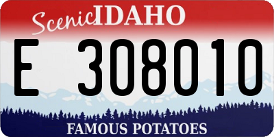 ID license plate E308010