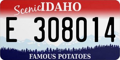 ID license plate E308014
