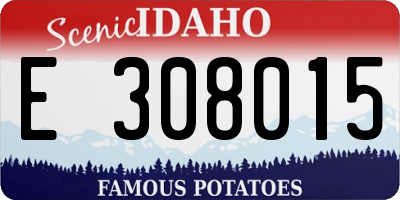 ID license plate E308015