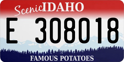 ID license plate E308018