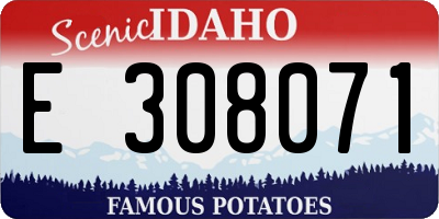 ID license plate E308071