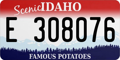 ID license plate E308076