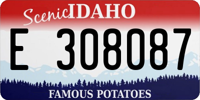 ID license plate E308087