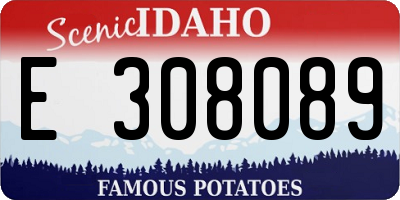 ID license plate E308089
