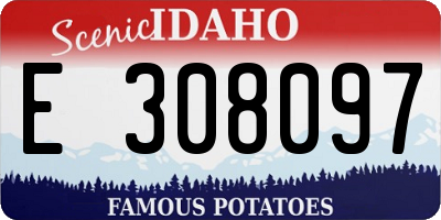 ID license plate E308097