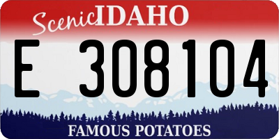 ID license plate E308104