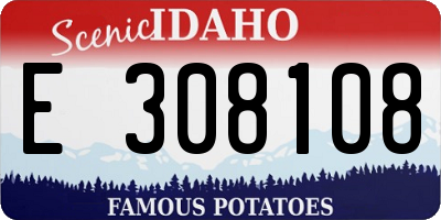ID license plate E308108