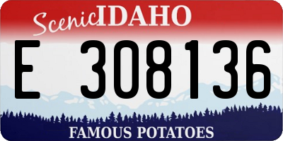 ID license plate E308136