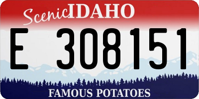 ID license plate E308151