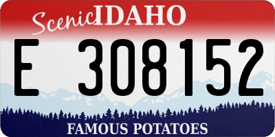 ID license plate E308152
