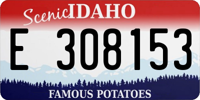ID license plate E308153