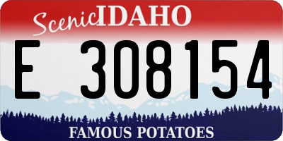 ID license plate E308154