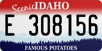 ID license plate E308156