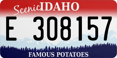 ID license plate E308157