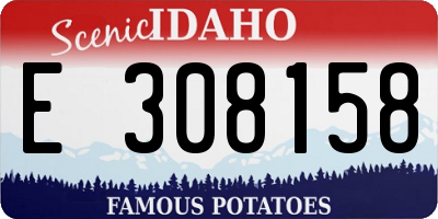 ID license plate E308158