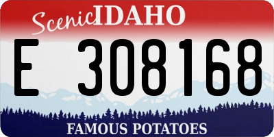 ID license plate E308168