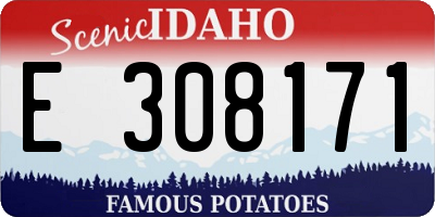 ID license plate E308171