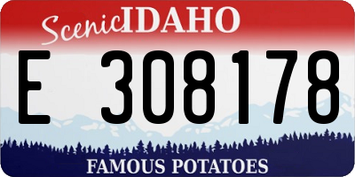 ID license plate E308178