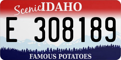 ID license plate E308189