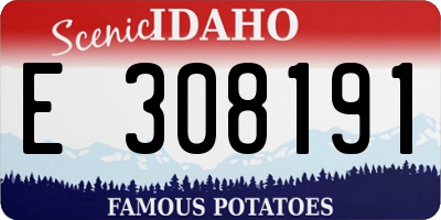 ID license plate E308191