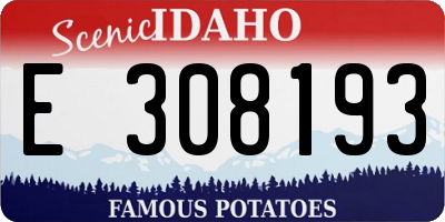 ID license plate E308193