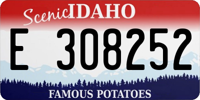 ID license plate E308252