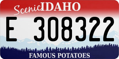ID license plate E308322