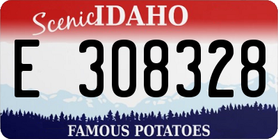 ID license plate E308328