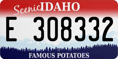 ID license plate E308332