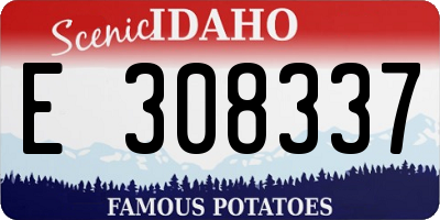 ID license plate E308337