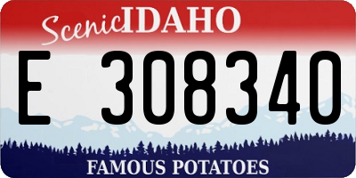 ID license plate E308340