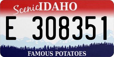 ID license plate E308351