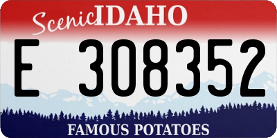 ID license plate E308352