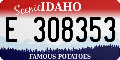 ID license plate E308353