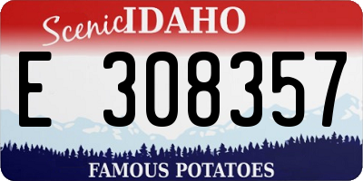ID license plate E308357