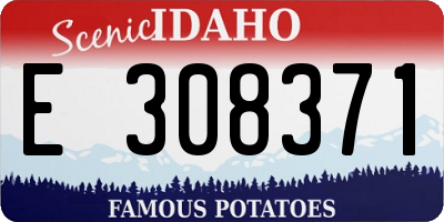 ID license plate E308371