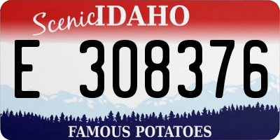 ID license plate E308376