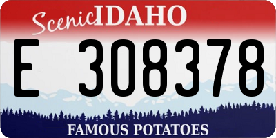ID license plate E308378