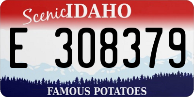 ID license plate E308379