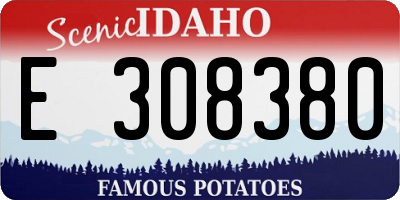 ID license plate E308380