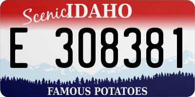 ID license plate E308381