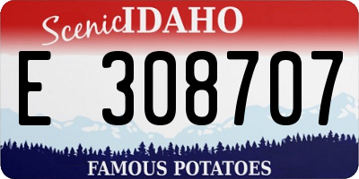 ID license plate E308707
