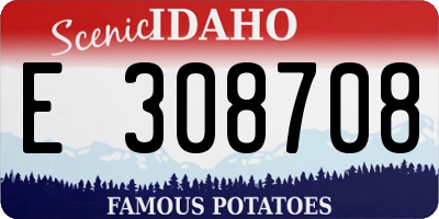 ID license plate E308708