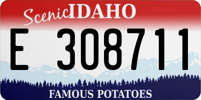 ID license plate E308711