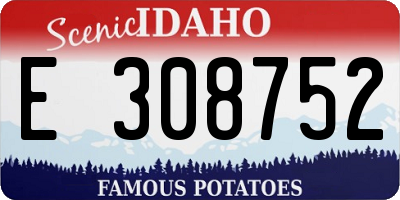 ID license plate E308752