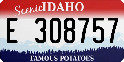 ID license plate E308757