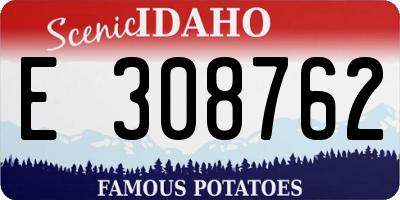 ID license plate E308762